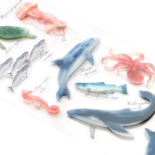 12 Pack: Sea Animals Dimensional Stickers by Recollections™